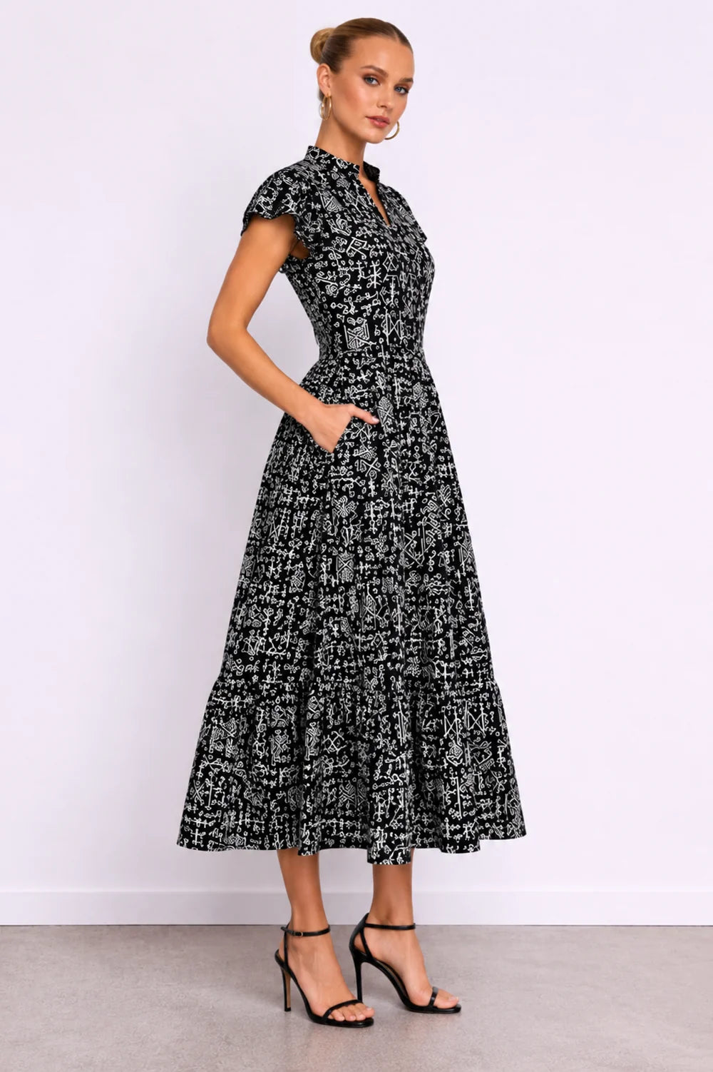 Vestido Solto Plissado Malena