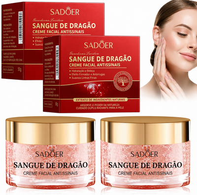 Creme Facial Antissinais Sangue de Dragão SADOER 2x1